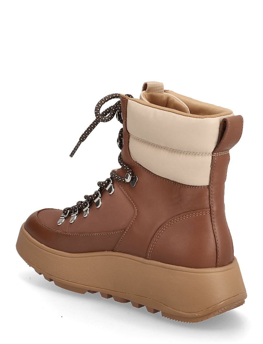 FitFlop - F-MODE W/RESISTANT HIKER-LACE FLATFORM ANKLE BOOTS - flache stiefeletten - rich brown - 2