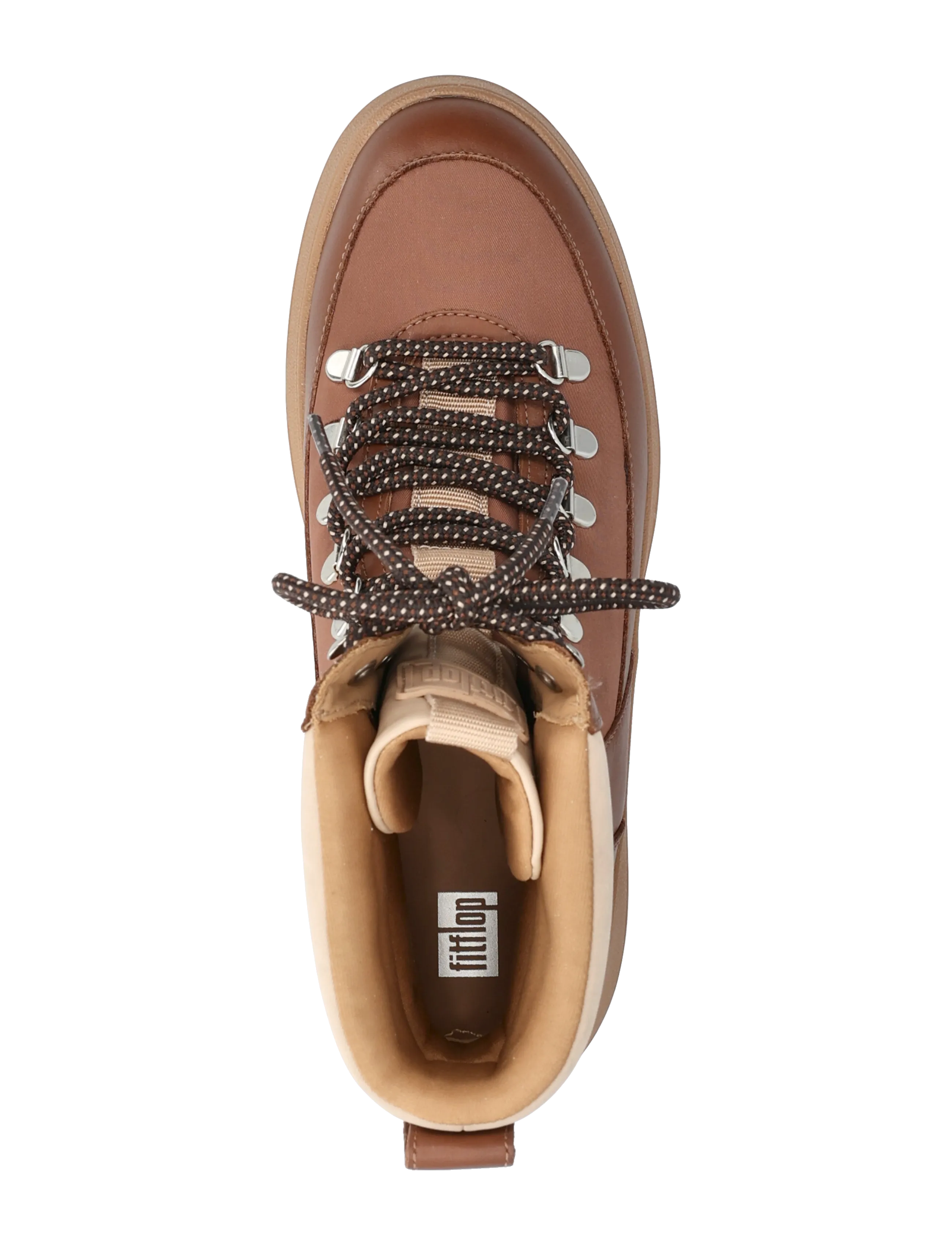 FitFlop - F-MODE W/RESISTANT HIKER-LACE FLATFORM ANKLE BOOTS - madalad poolsaapad - rich brown - 3