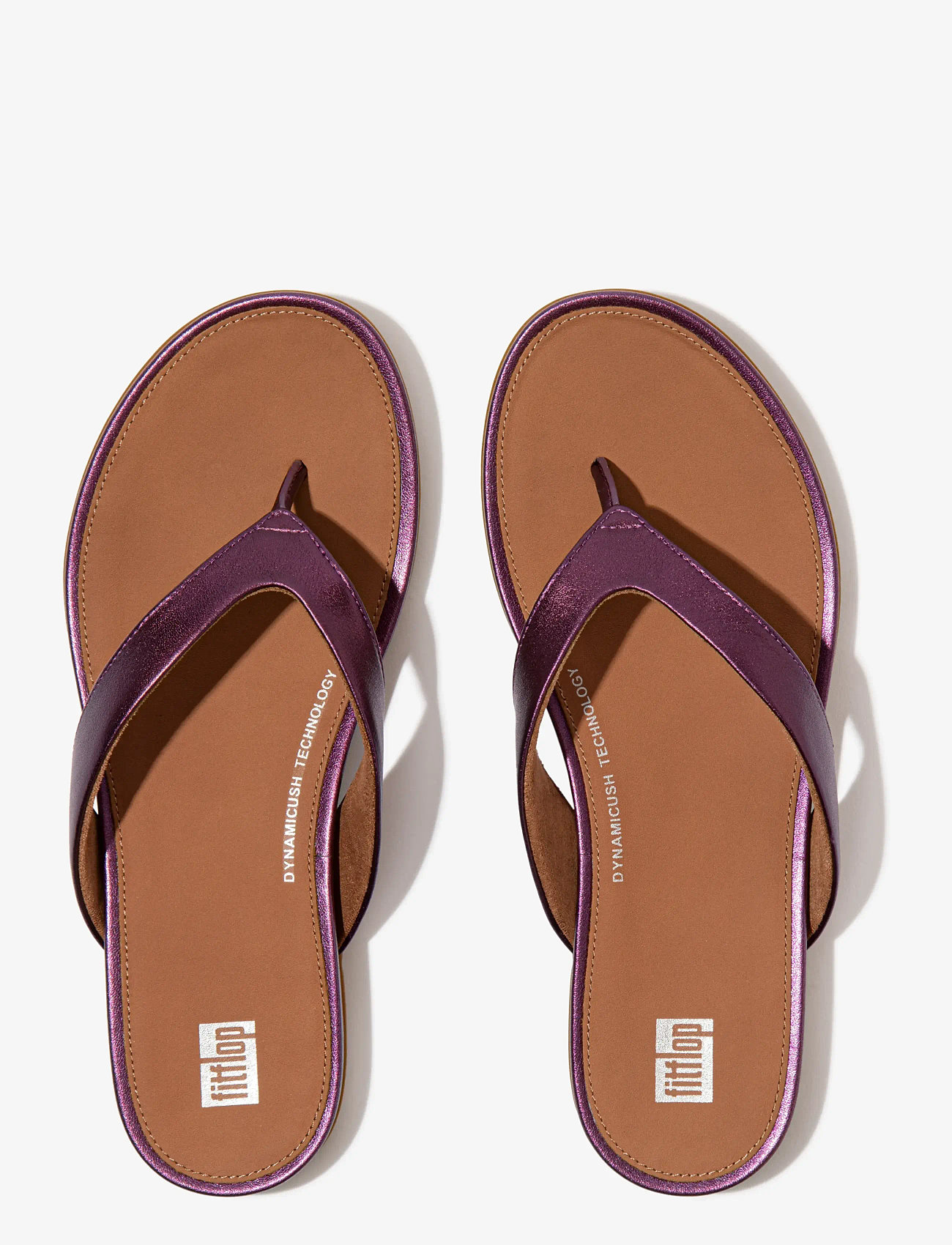 FitFlop - GRACIE METALLIC-LEATHER FLIP-FLOPS - flip flops - metallic mauve wine - 2