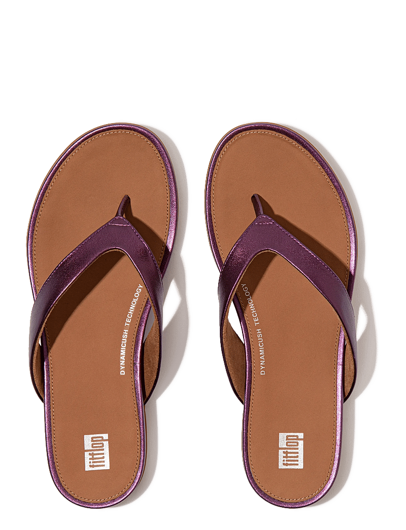 FitFlop - GRACIE METALLIC-LEATHER FLIP-FLOPS - flip flops - metallic mauve wine - 2