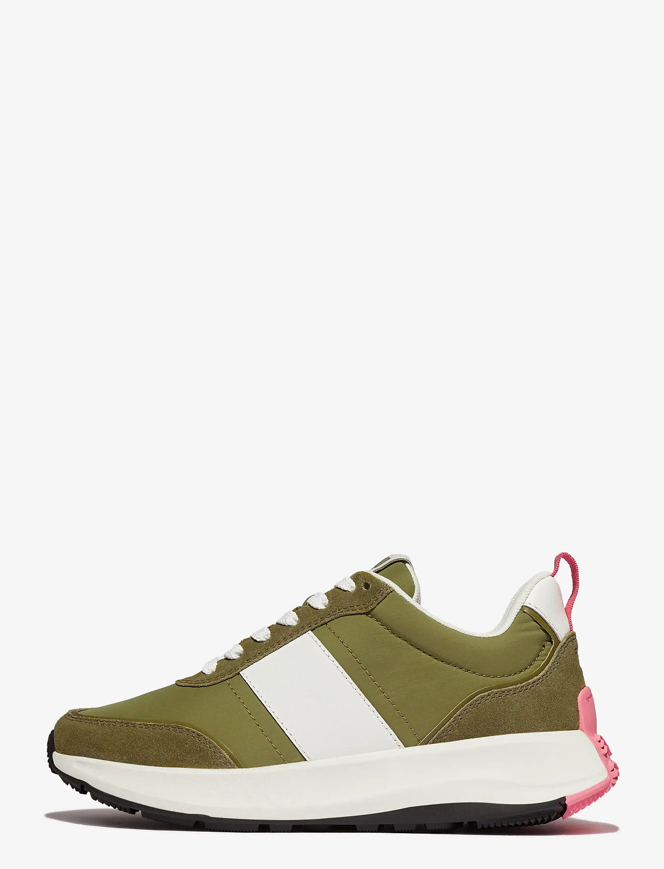 FitFlop - F-MODE FLOW FABRIC/SUEDE/LEATHER FLATFORM SNEAKERS - chunky sneakers - camo-green mix - 1