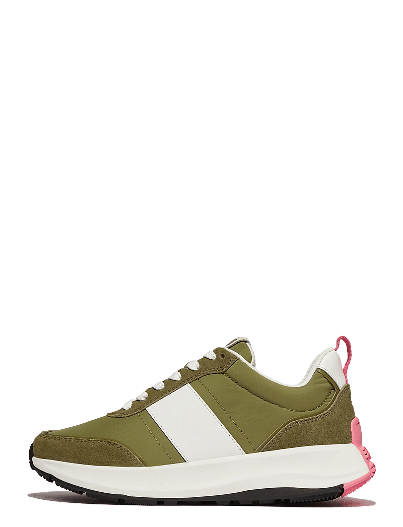 FitFlop - F-MODE FLOW FABRIC/SUEDE/LEATHER FLATFORM SNEAKERS - chunky sneakers - camo-green mix - 1