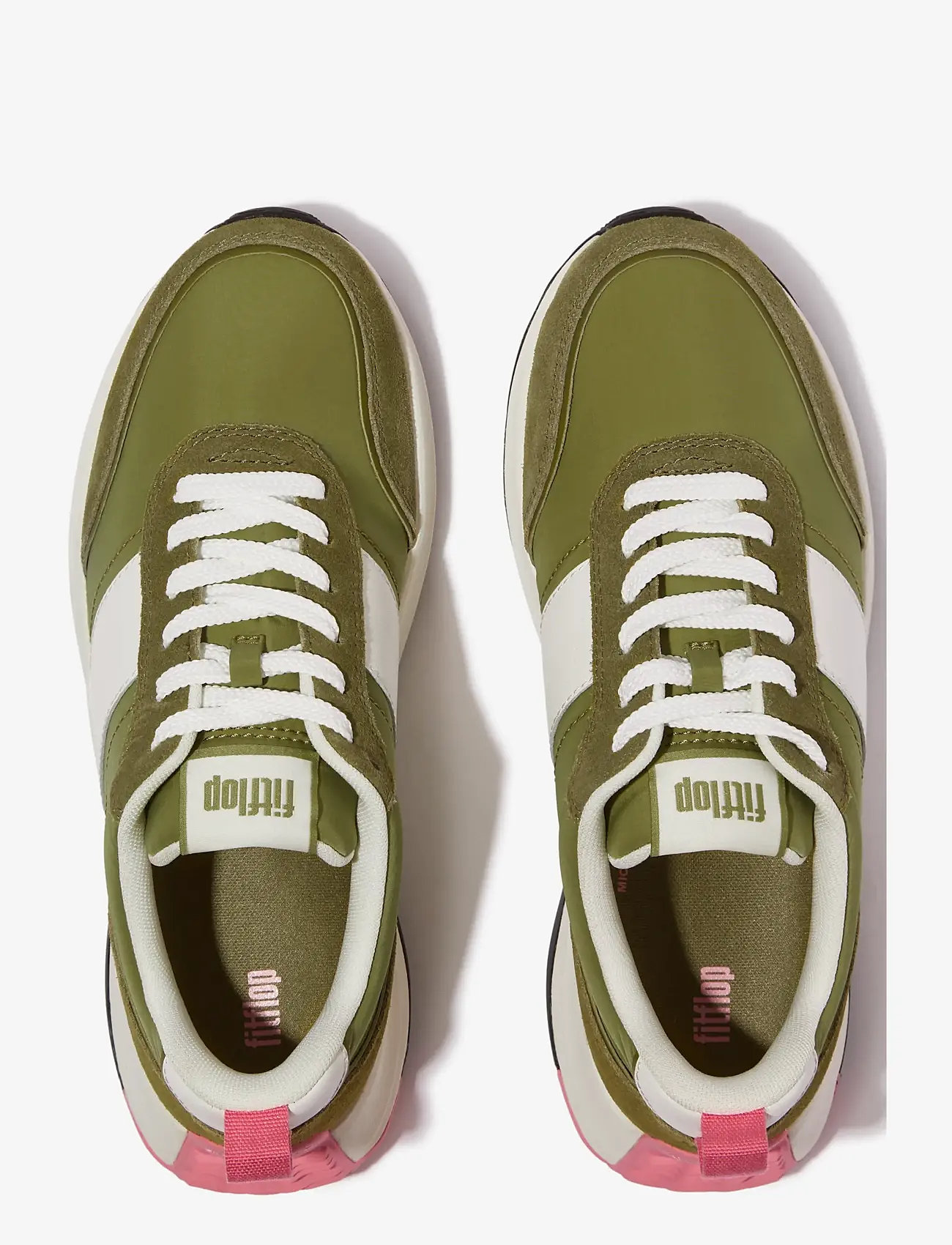 FitFlop - F-MODE FLOW FABRIC/SUEDE/LEATHER FLATFORM SNEAKERS - chunky sneakers - camo-green mix - 2