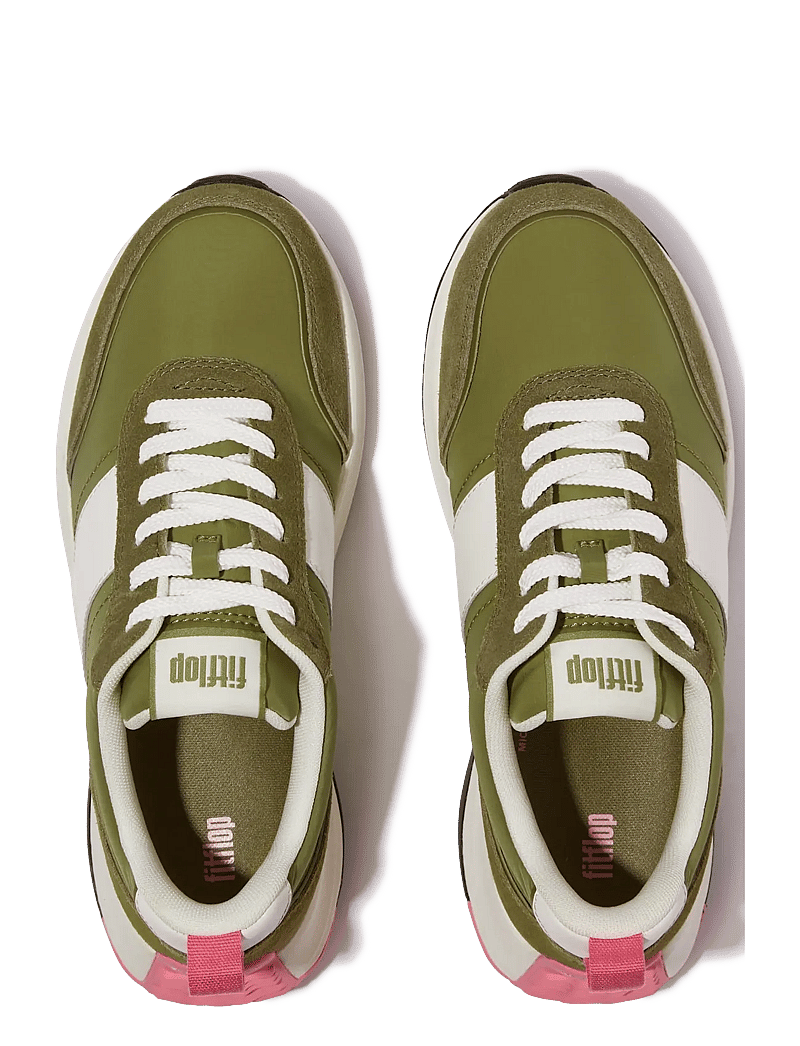 FitFlop - F-MODE FLOW FABRIC/SUEDE/LEATHER FLATFORM SNEAKERS - chunky sneakers - camo-green mix - 2