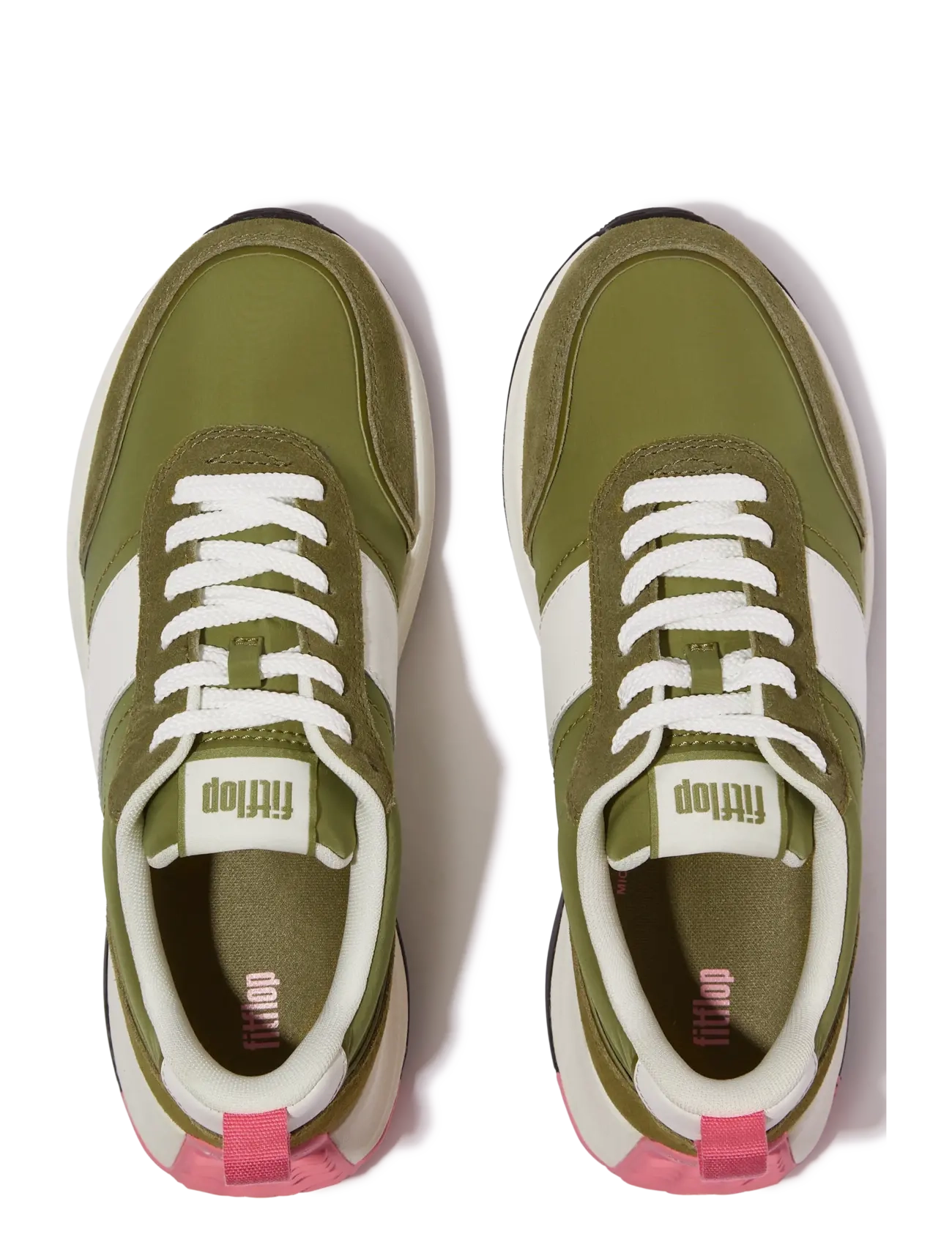 FitFlop - F-MODE FLOW FABRIC/SUEDE/LEATHER FLATFORM SNEAKERS - chunky sneakers - camo-green mix - 2