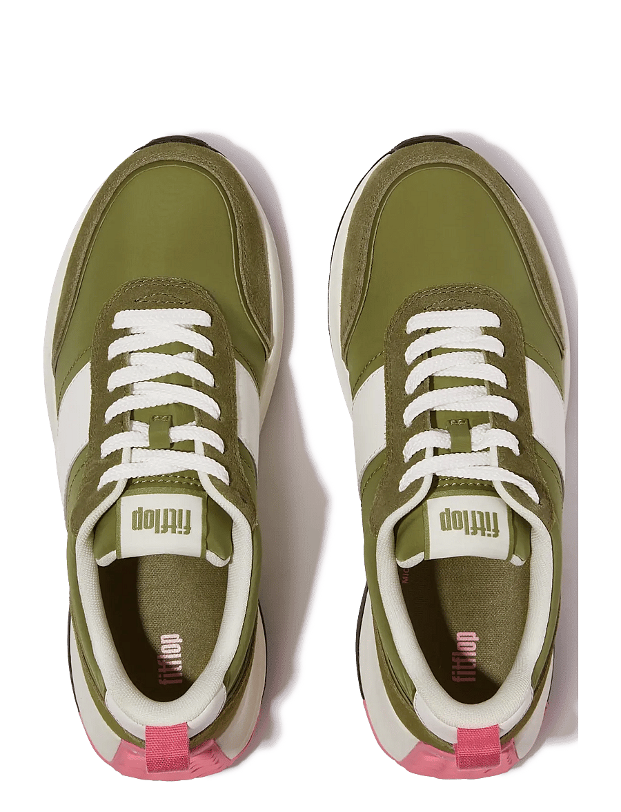 FitFlop - F-MODE FLOW FABRIC/SUEDE/LEATHER FLATFORM SNEAKERS - chunky sneakers - camo-green mix - 2