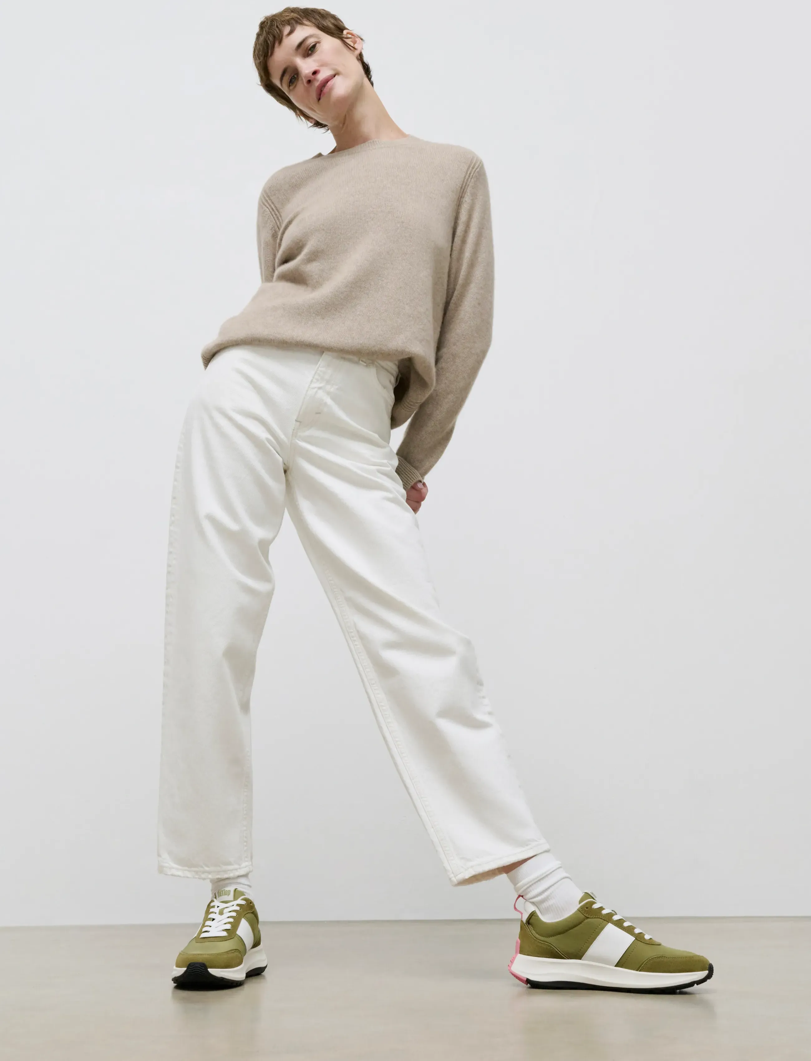 FitFlop - F-MODE FLOW FABRIC/SUEDE/LEATHER FLATFORM SNEAKERS - chunky sneakers - camo-green mix - 4