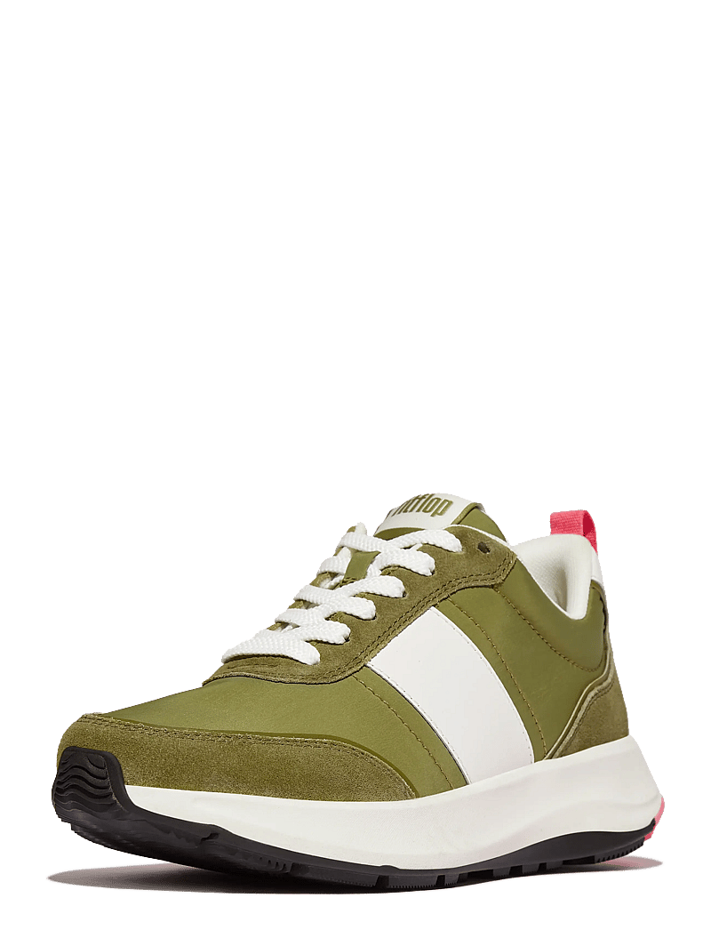 FitFlop - F-MODE FLOW FABRIC/SUEDE/LEATHER FLATFORM SNEAKERS - chunky sneakers - camo-green mix - 3