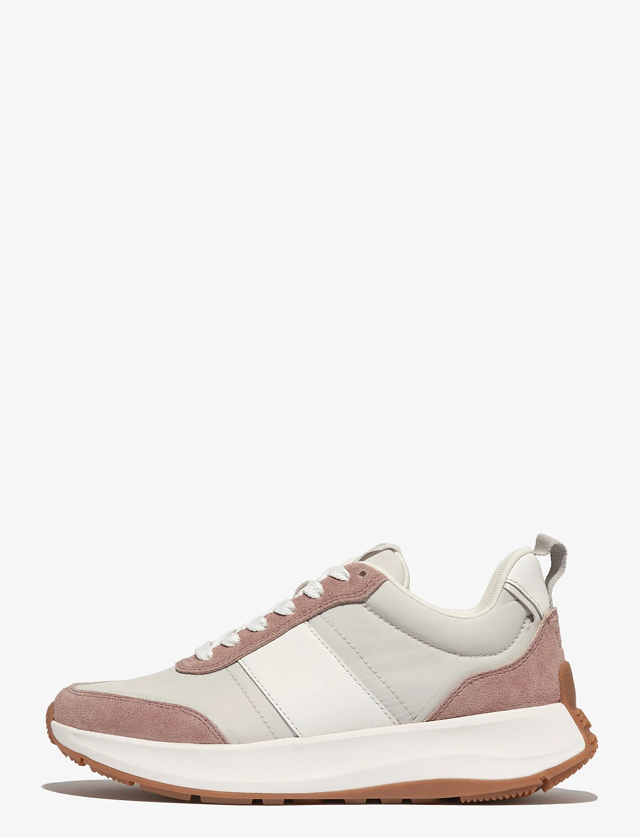 FitFlop - F-MODE FLOW FABRIC/SUEDE/LEATHER FLATFORM SNEAKERS - chunky sneakers - dusky pink mix - 1