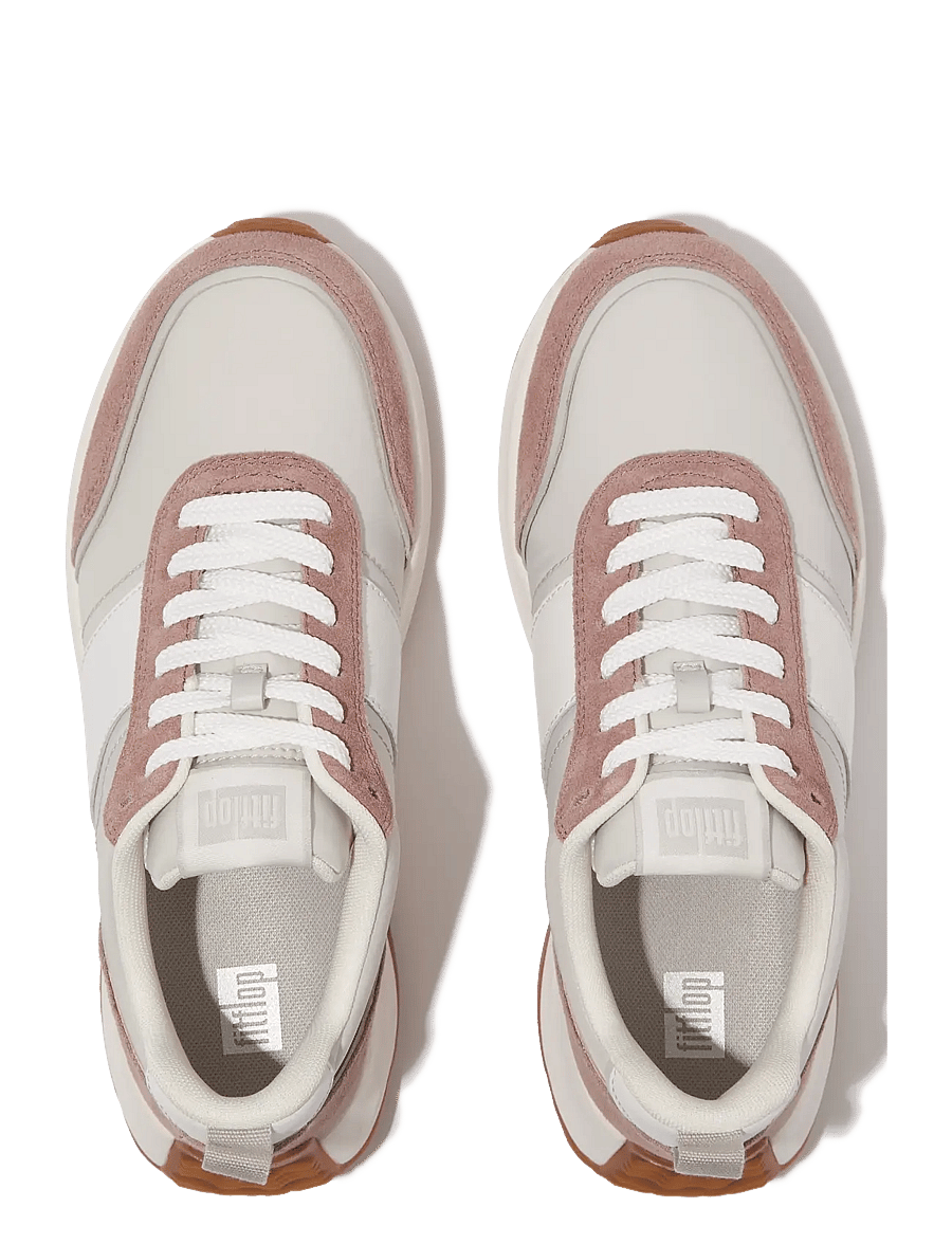 FitFlop - F-MODE FLOW FABRIC/SUEDE/LEATHER FLATFORM SNEAKERS - chunky sneakers - dusky pink mix - 2