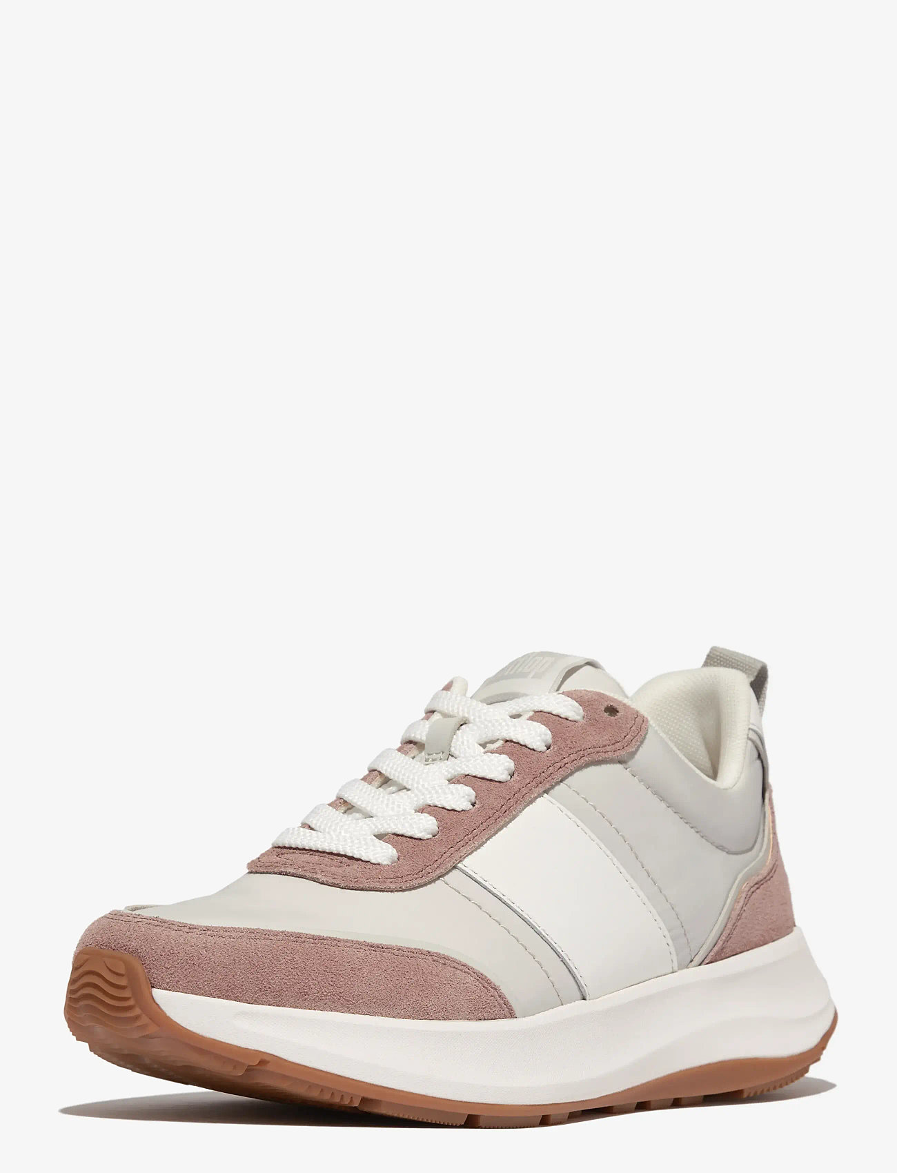 FitFlop - F-MODE FLOW FABRIC/SUEDE/LEATHER FLATFORM SNEAKERS - chunky sneakers - dusky pink mix - 3