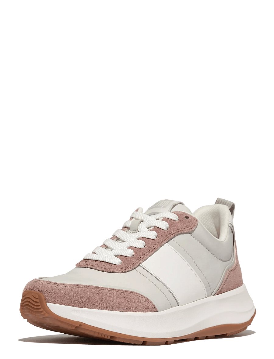 FitFlop - F-MODE FLOW FABRIC/SUEDE/LEATHER FLATFORM SNEAKERS - chunky sneakers - dusky pink mix - 3