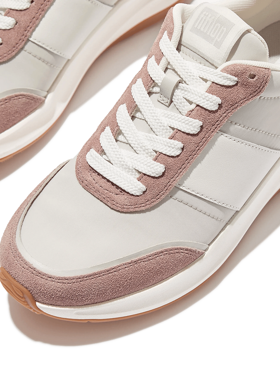 FitFlop - F-MODE FLOW FABRIC/SUEDE/LEATHER FLATFORM SNEAKERS - chunky sneakers - dusky pink mix - 4