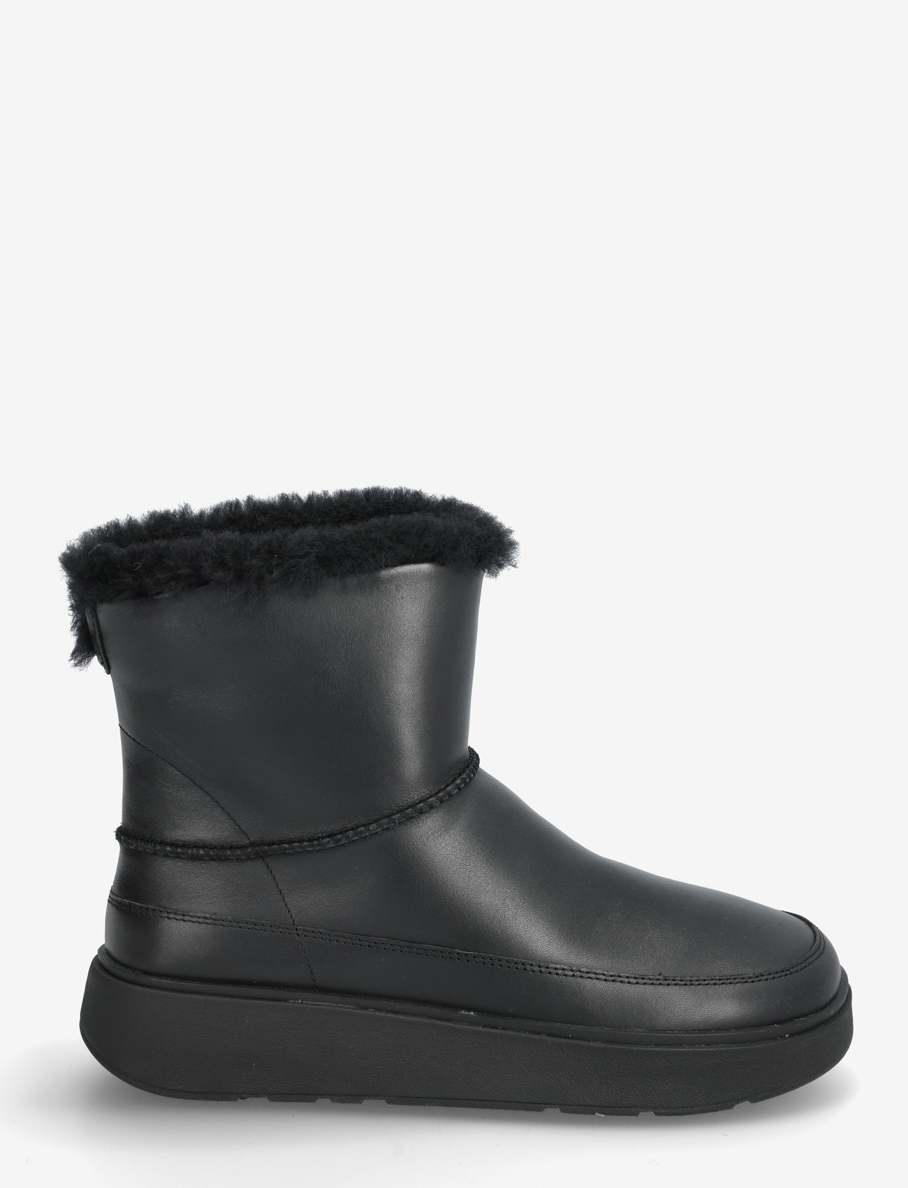 FitFlop - GEN-FF MINI SHEARLING-LINED LEATHER BOOTS - flat ankle boots - all black - 1