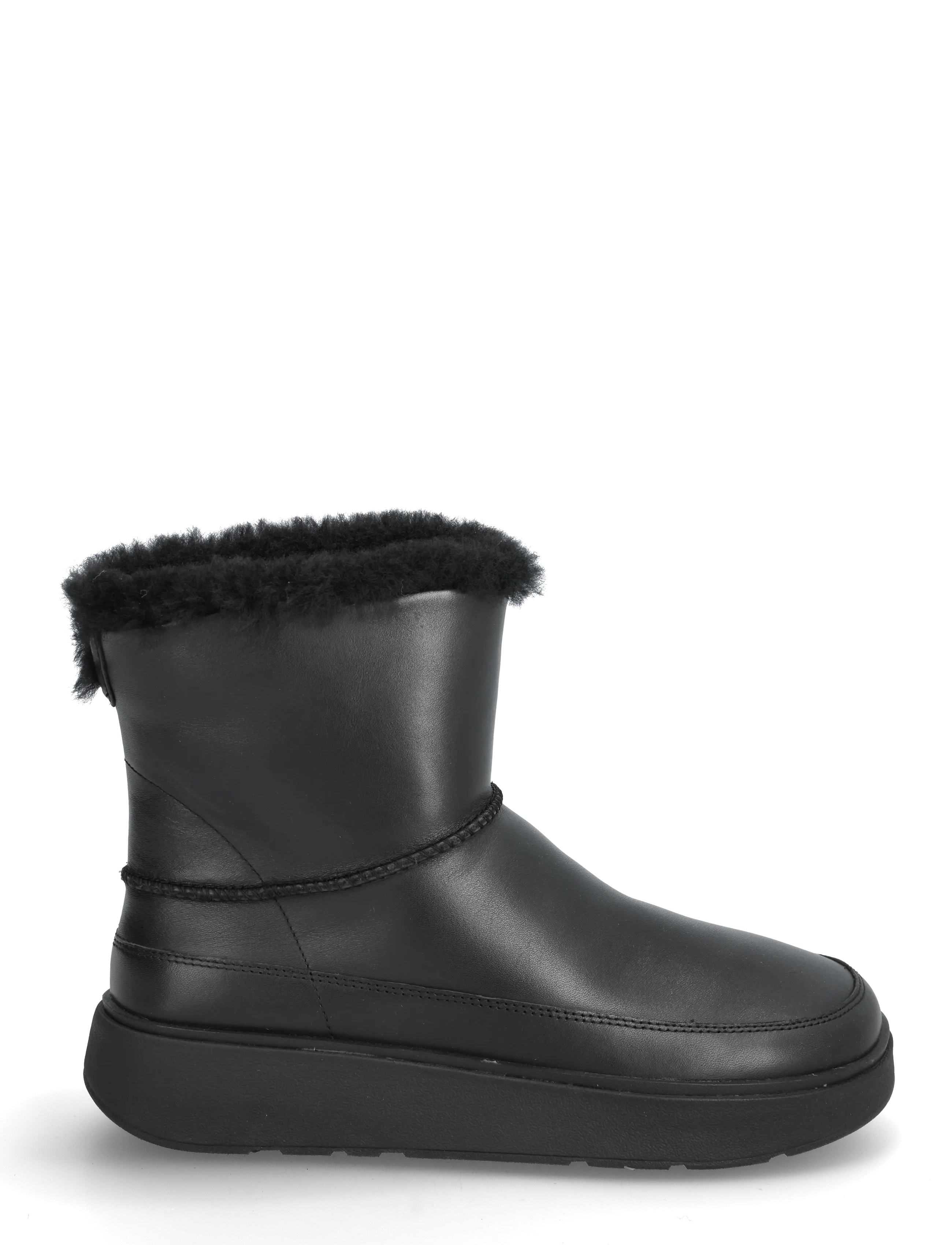 FitFlop - GEN-FF MINI SHEARLING-LINED LEATHER BOOTS - flat ankle boots - all black - 1