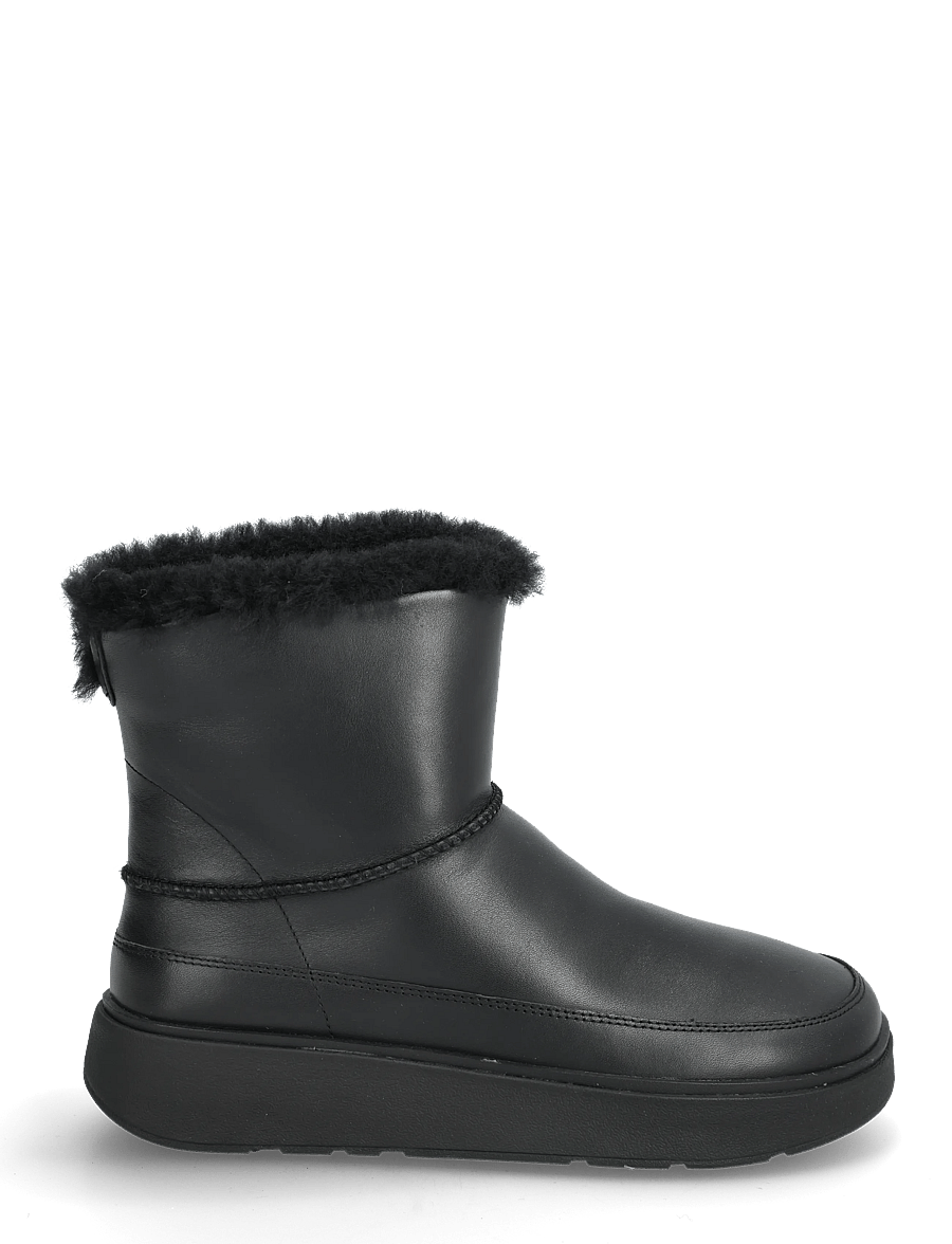 FitFlop - GEN-FF MINI SHEARLING-LINED LEATHER BOOTS - platta ankelboots - all black - 1