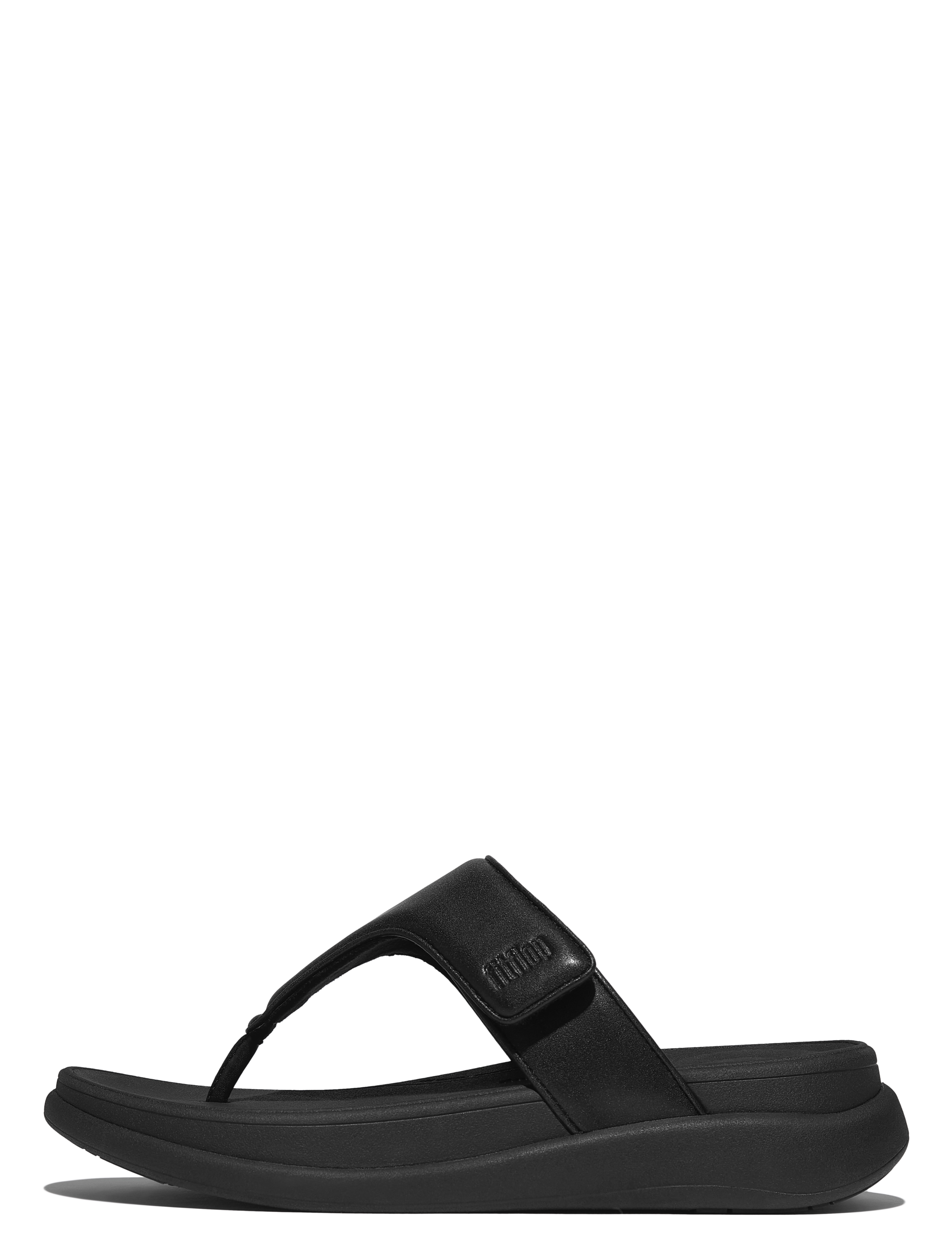 FitFlop F-MODE GO ADJUSTABLE FLATFORM TOE-POST SANDALS - Weihnachtsgeschenke - ALL BLACK / black
