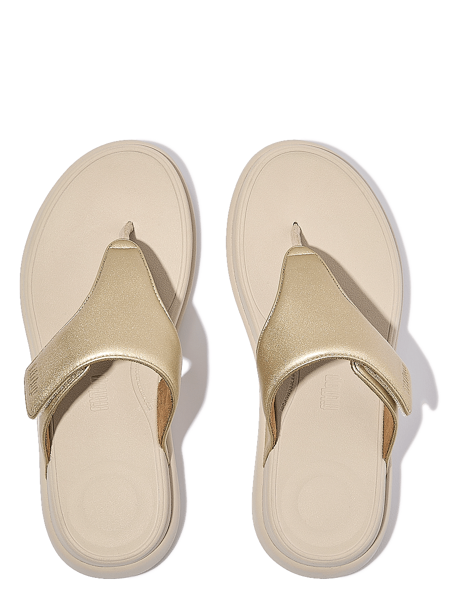 FitFlop - F-MODE GO ADJUSTABLE FLATFORM TOE-POST SANDALS - flache pantoletten - platino - 2