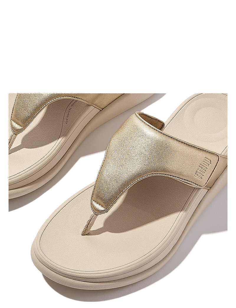 FitFlop - F-MODE GO ADJUSTABLE FLATFORM TOE-POST SANDALS - flache pantoletten - platino - 3