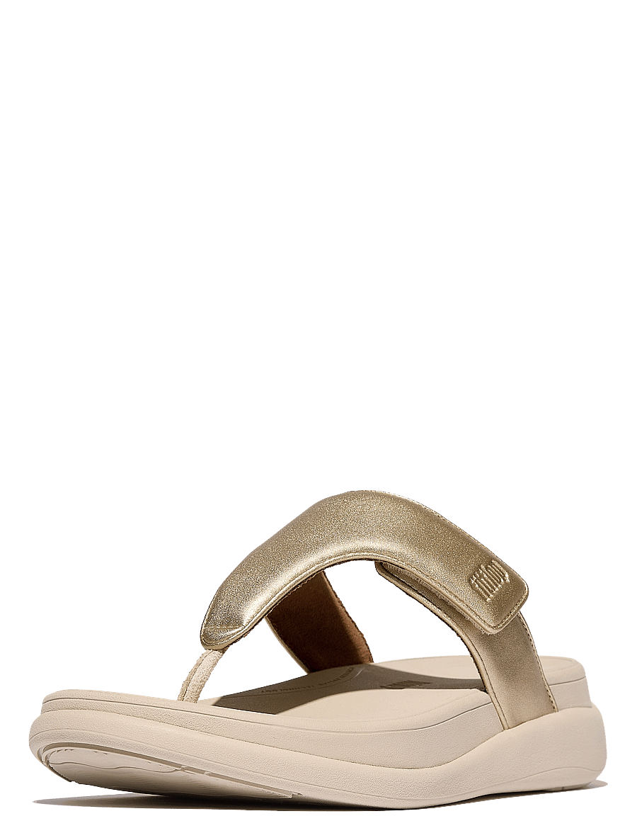 FitFlop - F-MODE GO ADJUSTABLE FLATFORM TOE-POST SANDALS - flache pantoletten - platino - 4