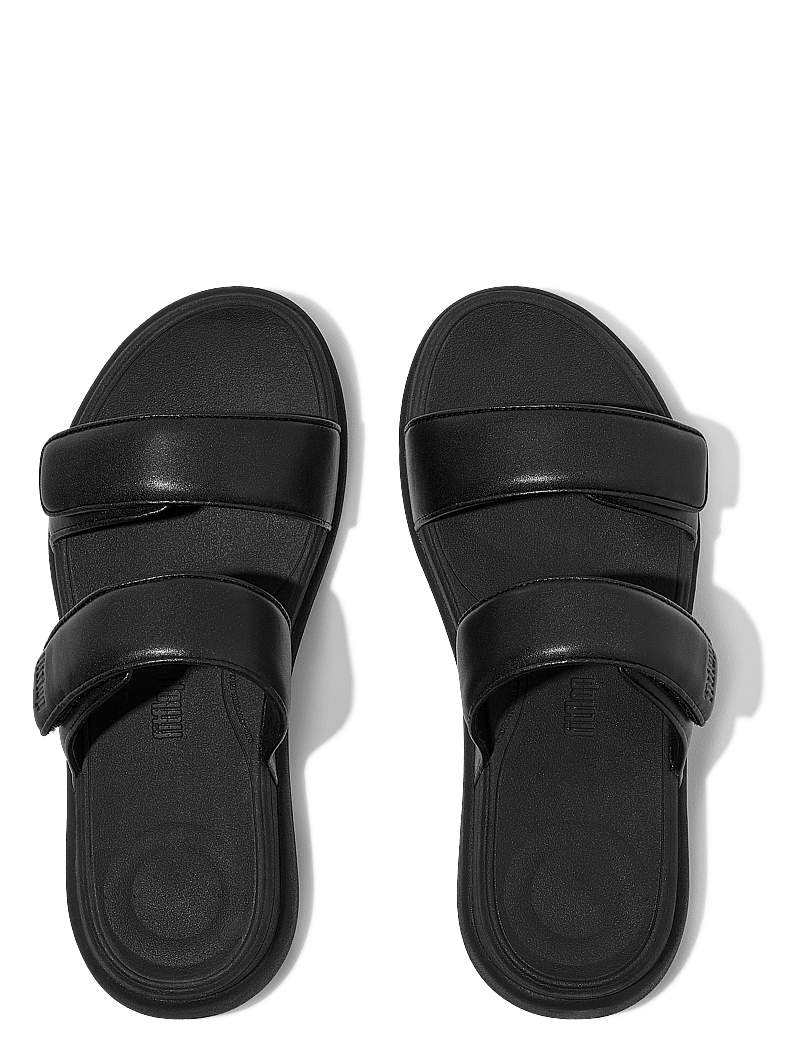 FitFlop - F-MODE GO ADJUSTABLE FLATFORM TWO-BAR SLIDES - kontsata sandaalid - all black - 2