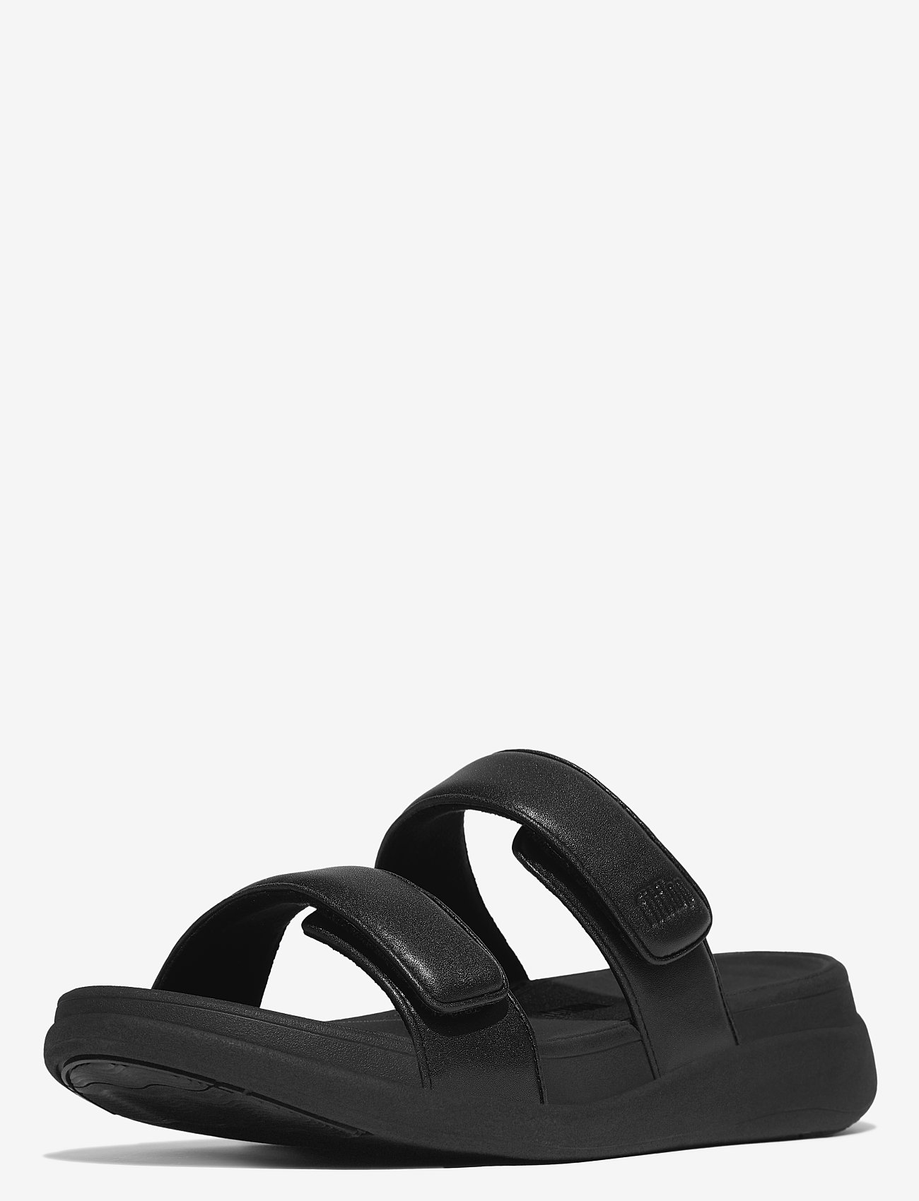 FitFlop - F-MODE GO ADJUSTABLE FLATFORM TWO-BAR SLIDES - flade sandaler - all black - 4