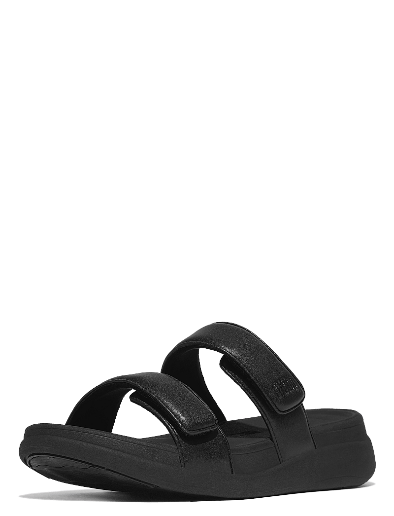 FitFlop - F-MODE GO ADJUSTABLE FLATFORM TWO-BAR SLIDES - kontsata sandaalid - all black - 4