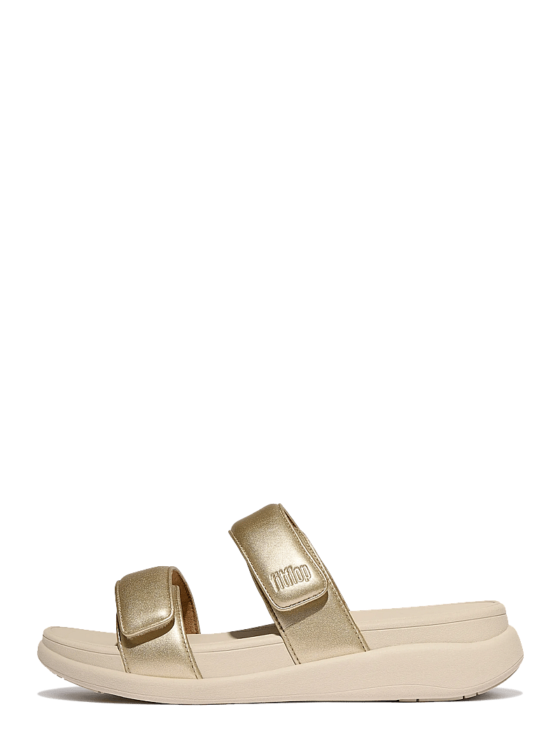FitFlop - F-MODE GO ADJUSTABLE FLATFORM TWO-BAR SLIDES - kontsata sandaalid - platino - 1