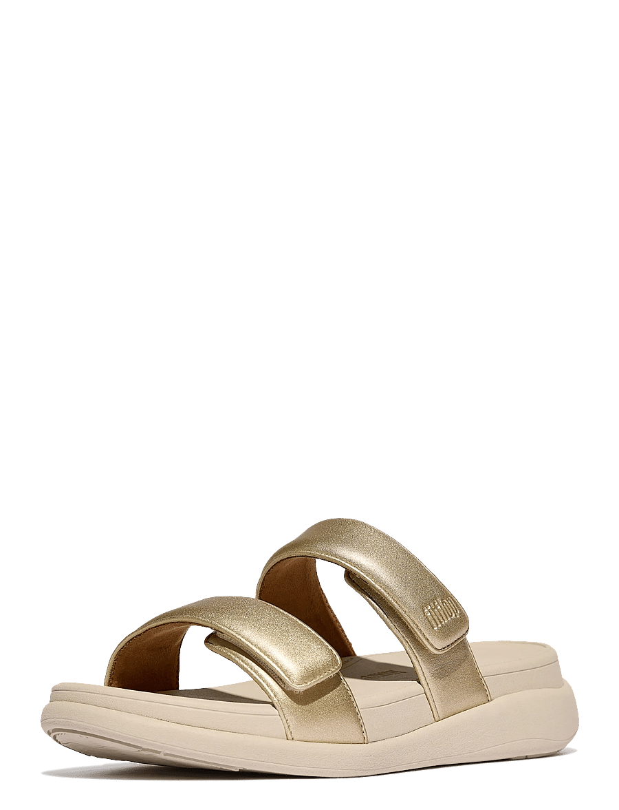 FitFlop - F-MODE GO ADJUSTABLE FLATFORM TWO-BAR SLIDES - kontsata sandaalid - platino - 2