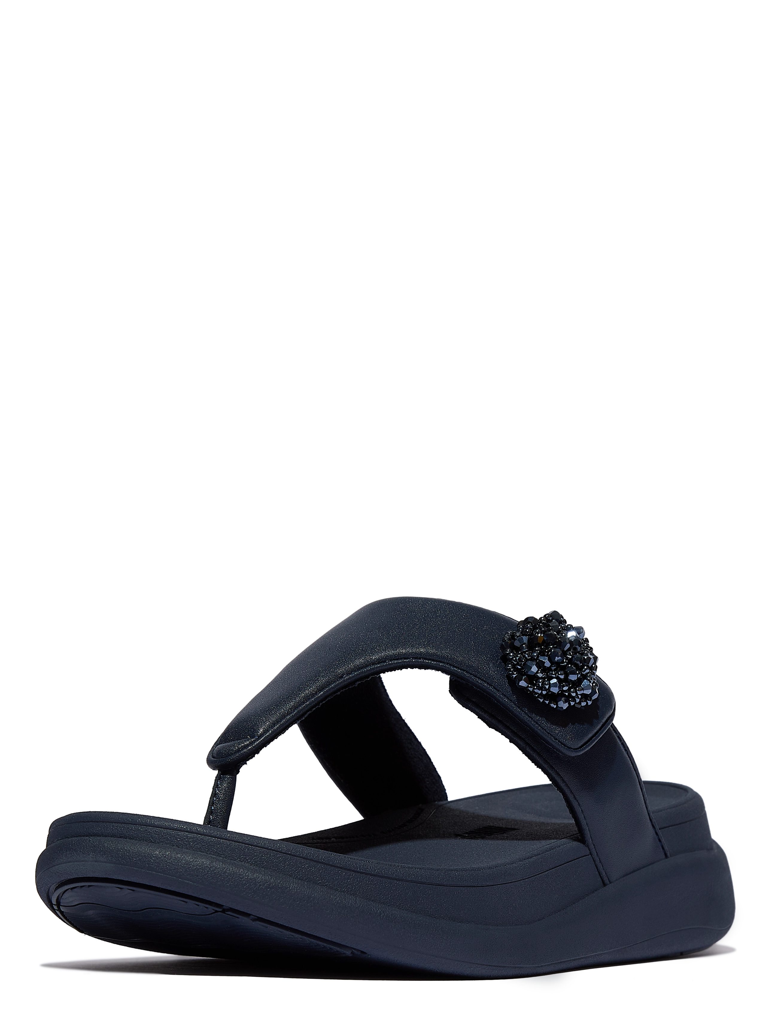 FitFlop - F-MODE GO BEADIE-BUTTON ADJ. FLATFORM T/P SANDALS - midnight navy - 4