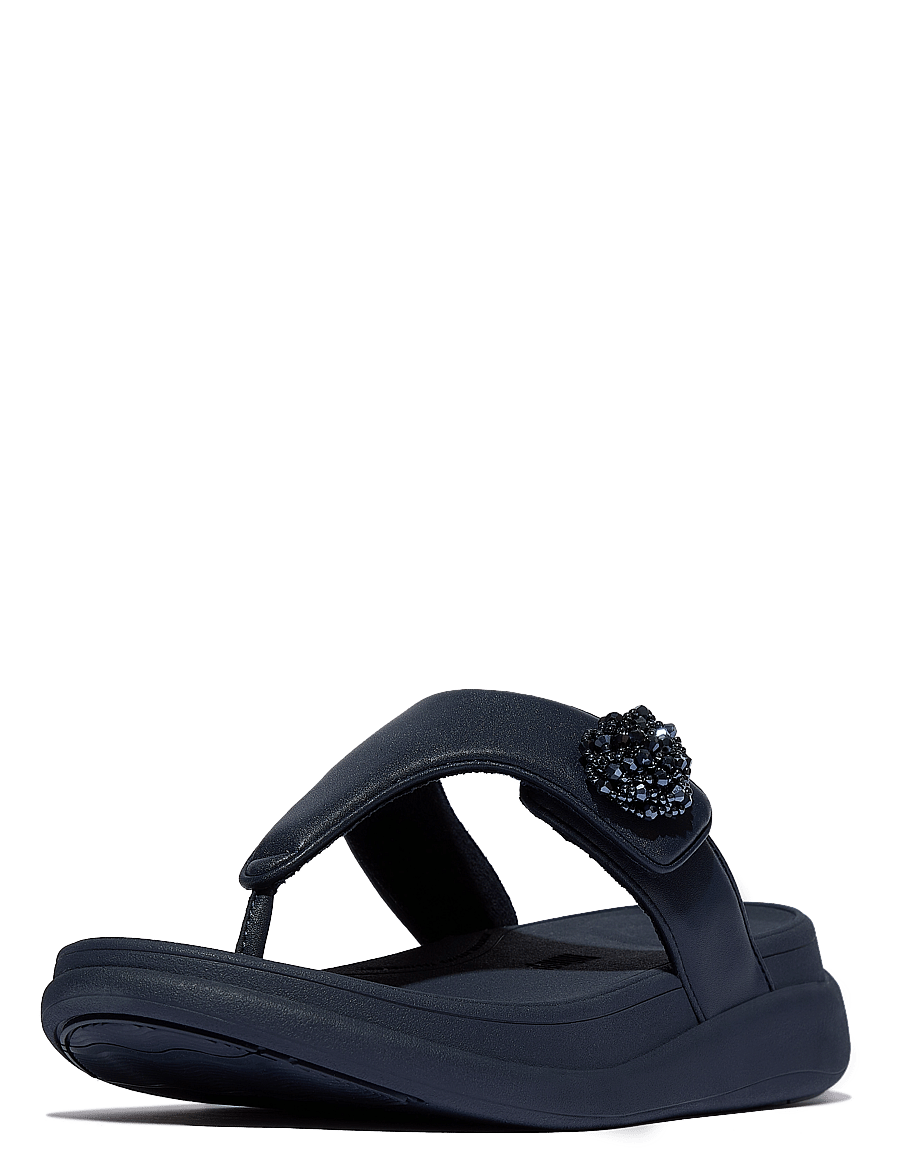 FitFlop - F-MODE GO BEADIE-BUTTON ADJ. FLATFORM T/P SANDALS - midnight navy - 4