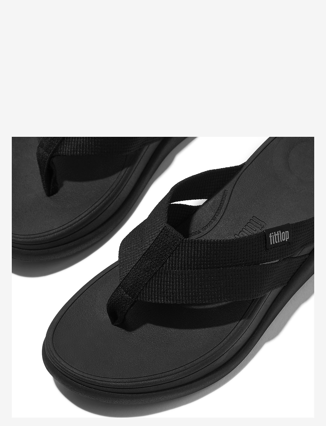 FitFlop - F-MODE GO WEBBING FLATFORM STRAPPY FLIP-FLOPS - kontsata sandaalid - all black - 2