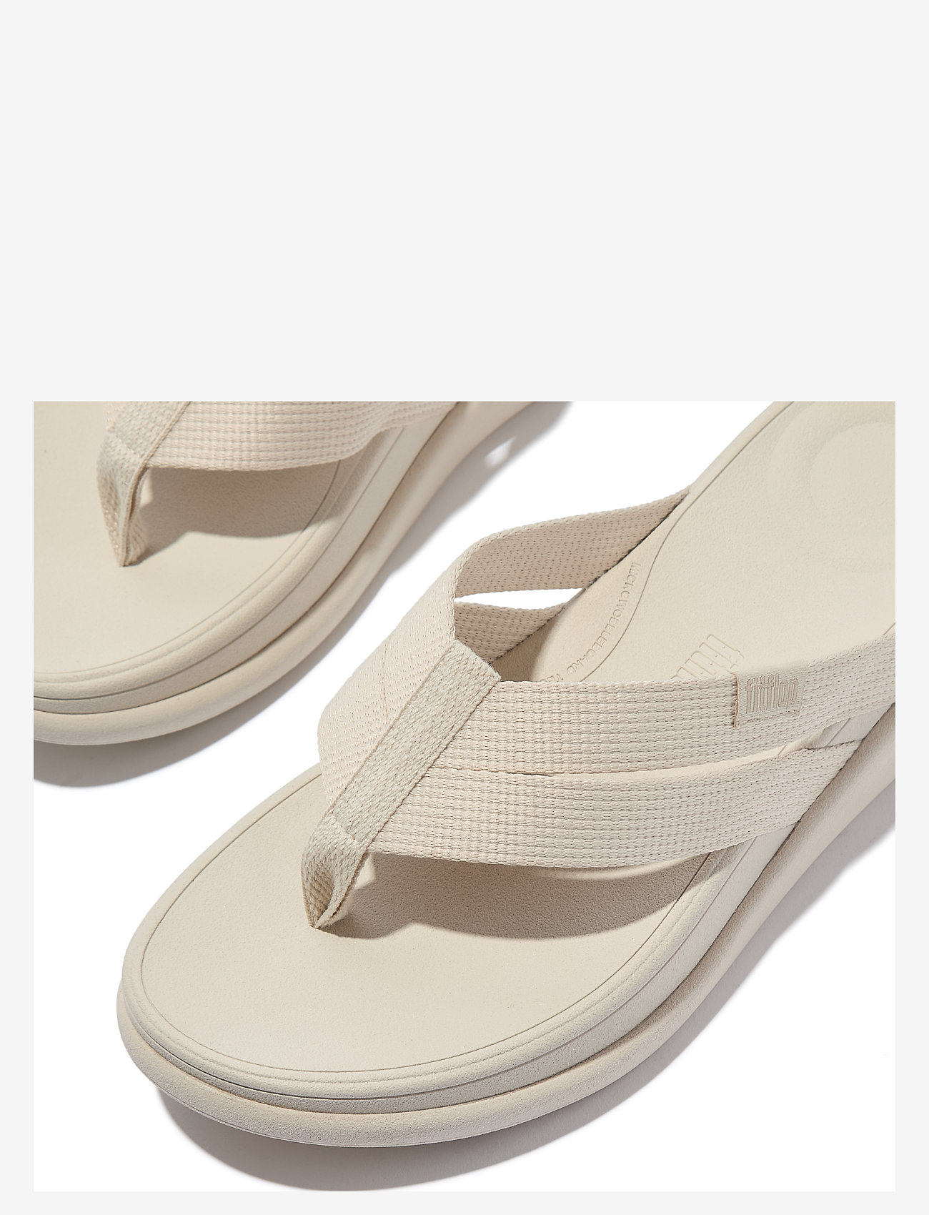 FitFlop - F-MODE GO WEBBING FLATFORM STRAPPY FLIP-FLOPS - kontsata sandaalid - paris beige - 2