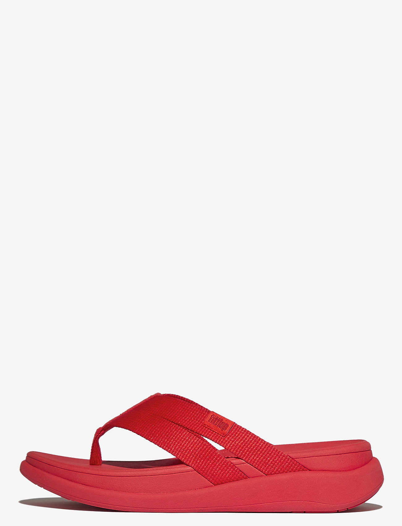 FitFlop - F-MODE GO WEBBING FLATFORM STRAPPY FLIP-FLOPS - flade sandaler - red - 0