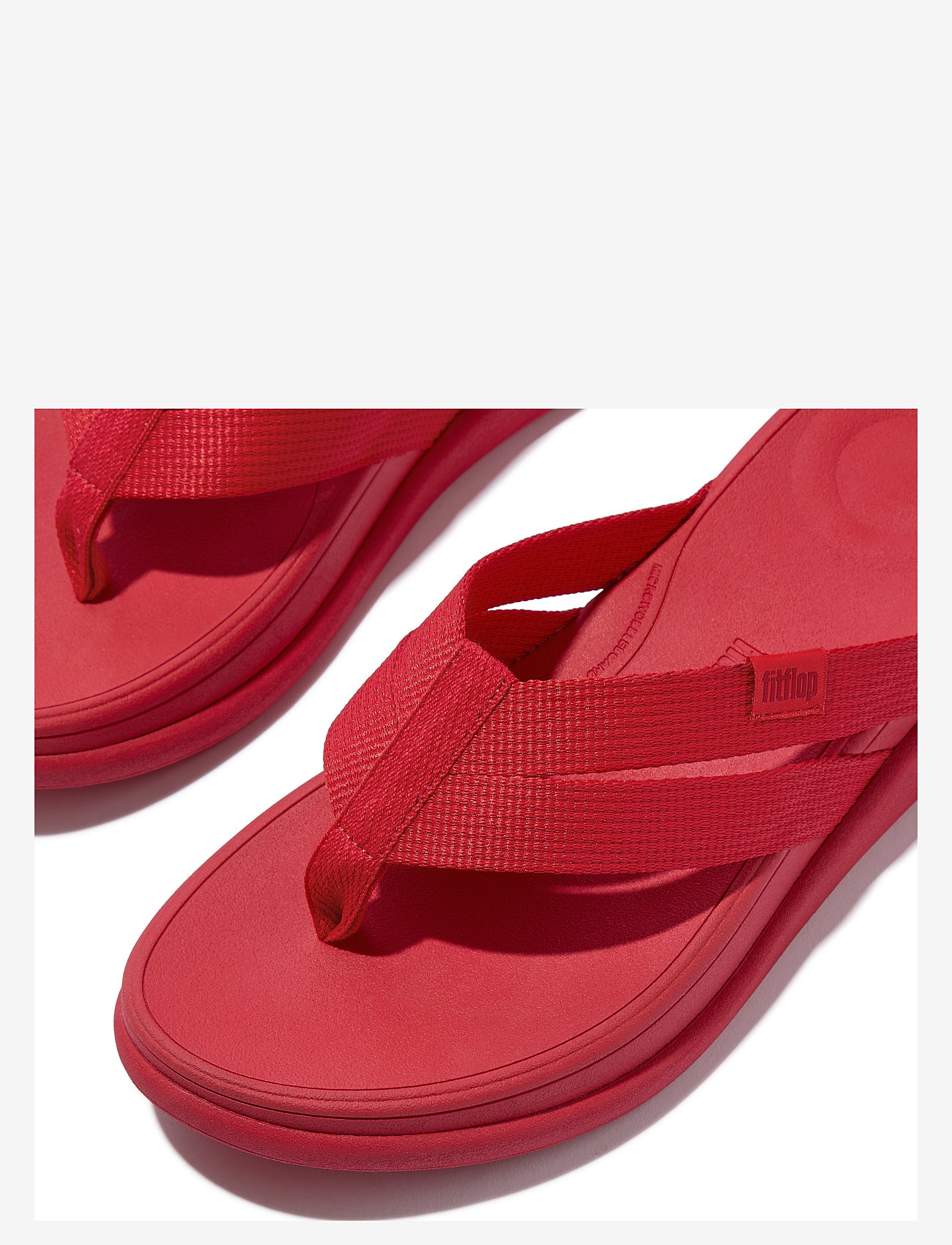 FitFlop - F-MODE GO WEBBING FLATFORM STRAPPY FLIP-FLOPS - flade sandaler - red - 2