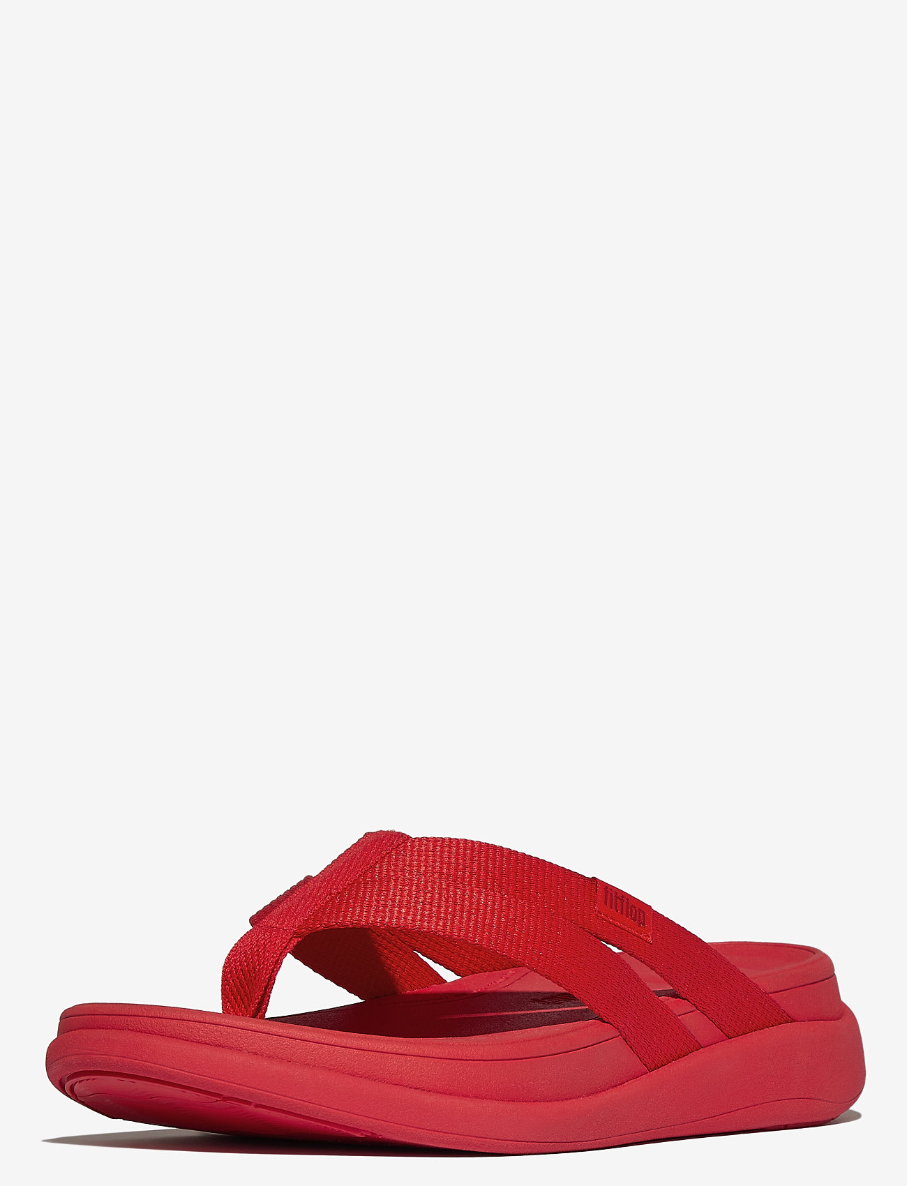 FitFlop - F-MODE GO WEBBING FLATFORM STRAPPY FLIP-FLOPS - flade sandaler - red - 3