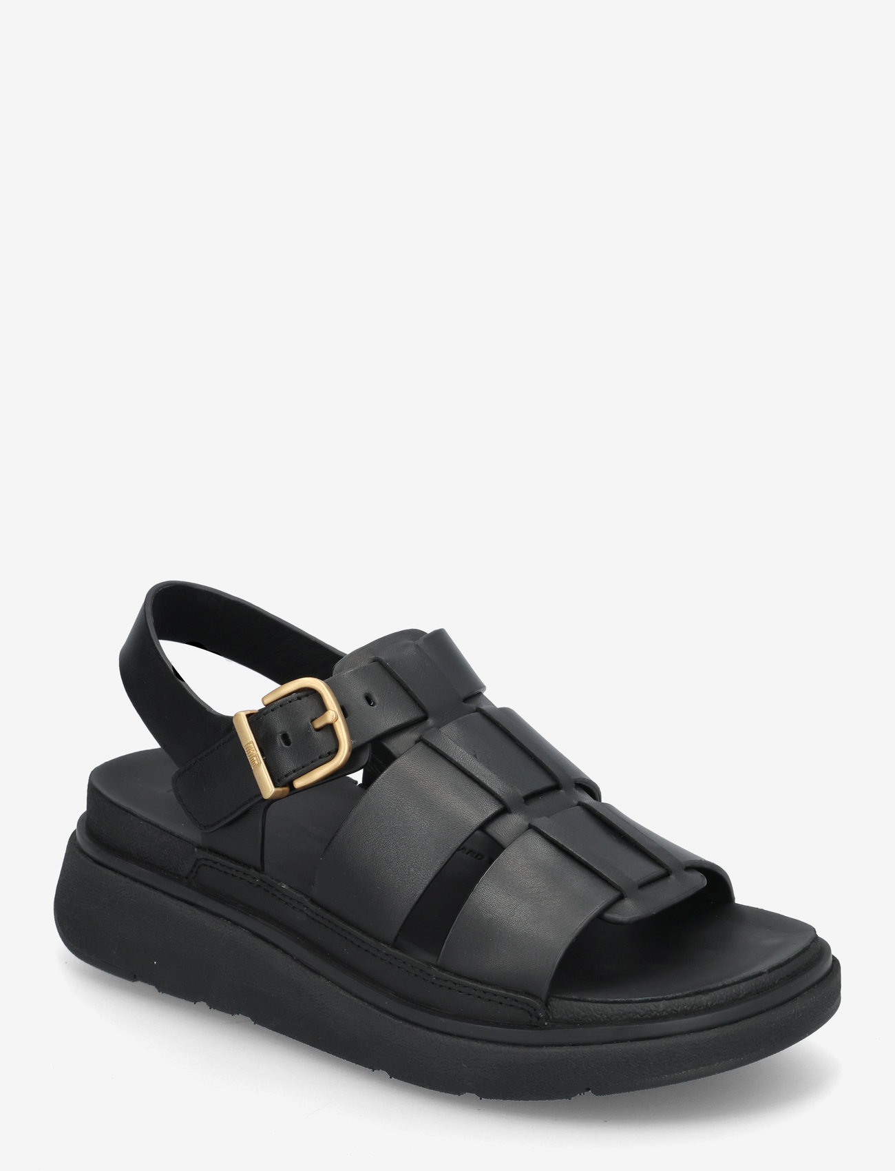 FitFlop - GEN-FF LEATHER FISHERMAN SANDALS - flade sandaler - all black - 1