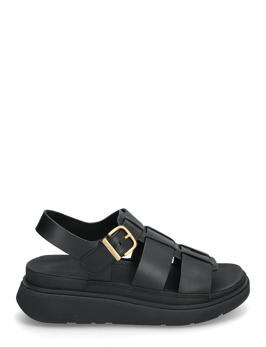 FitFlop - GEN-FF LEATHER FISHERMAN SANDALS - sandales plates - all black - 2