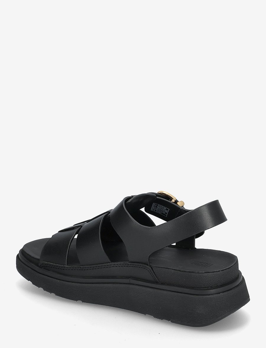 FitFlop - GEN-FF LEATHER FISHERMAN SANDALS - flache sandalen - all black - 3