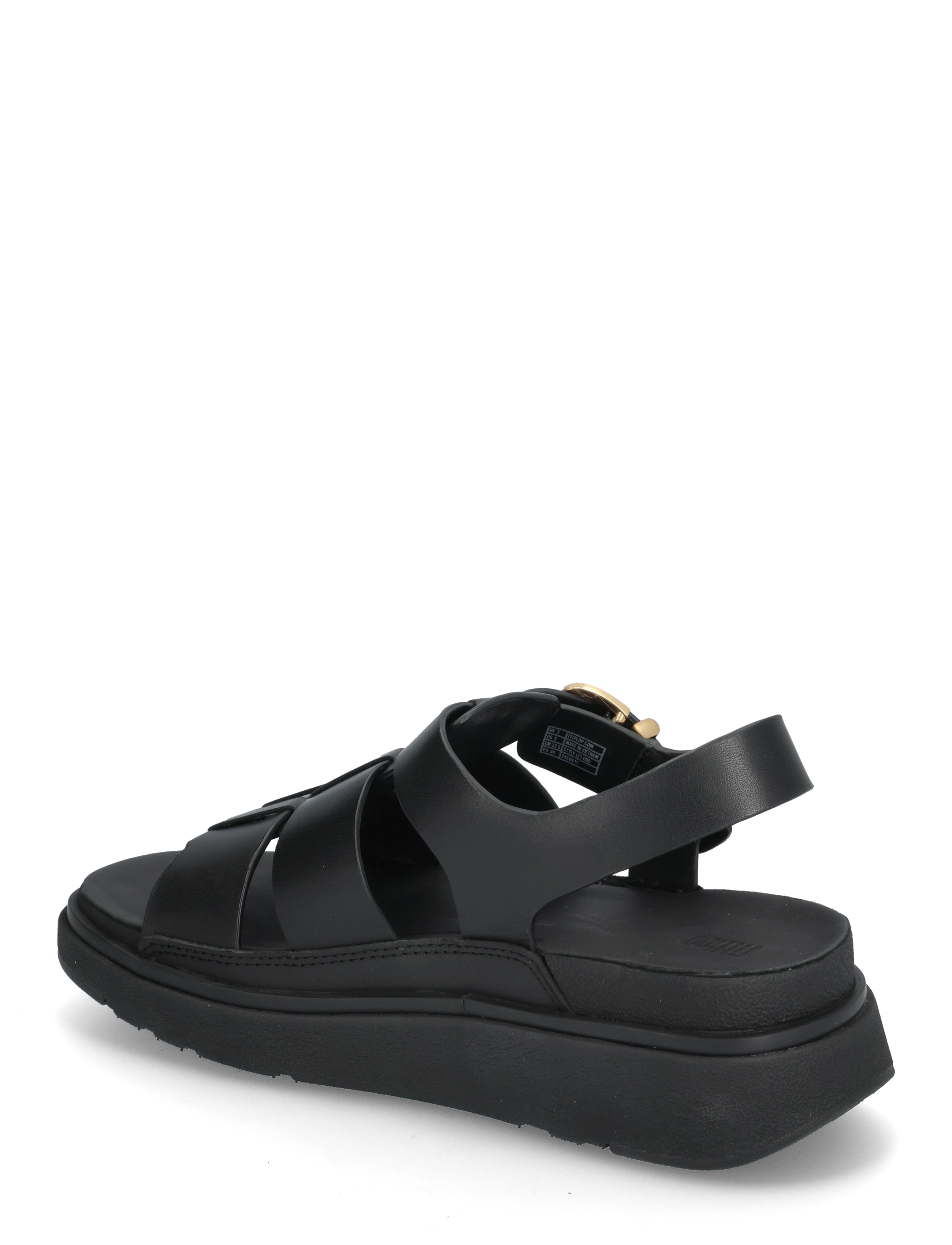 FitFlop - GEN-FF LEATHER FISHERMAN SANDALS - flade sandaler - all black - 3