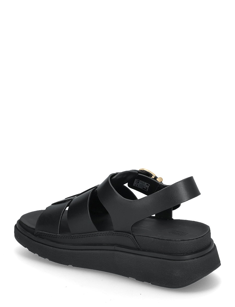 FitFlop - GEN-FF LEATHER FISHERMAN SANDALS - sandales plates - all black - 3
