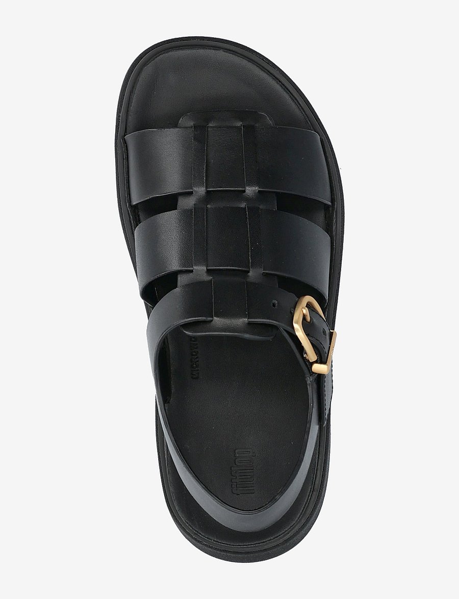 FitFlop - GEN-FF LEATHER FISHERMAN SANDALS - flache sandalen - all black - 4