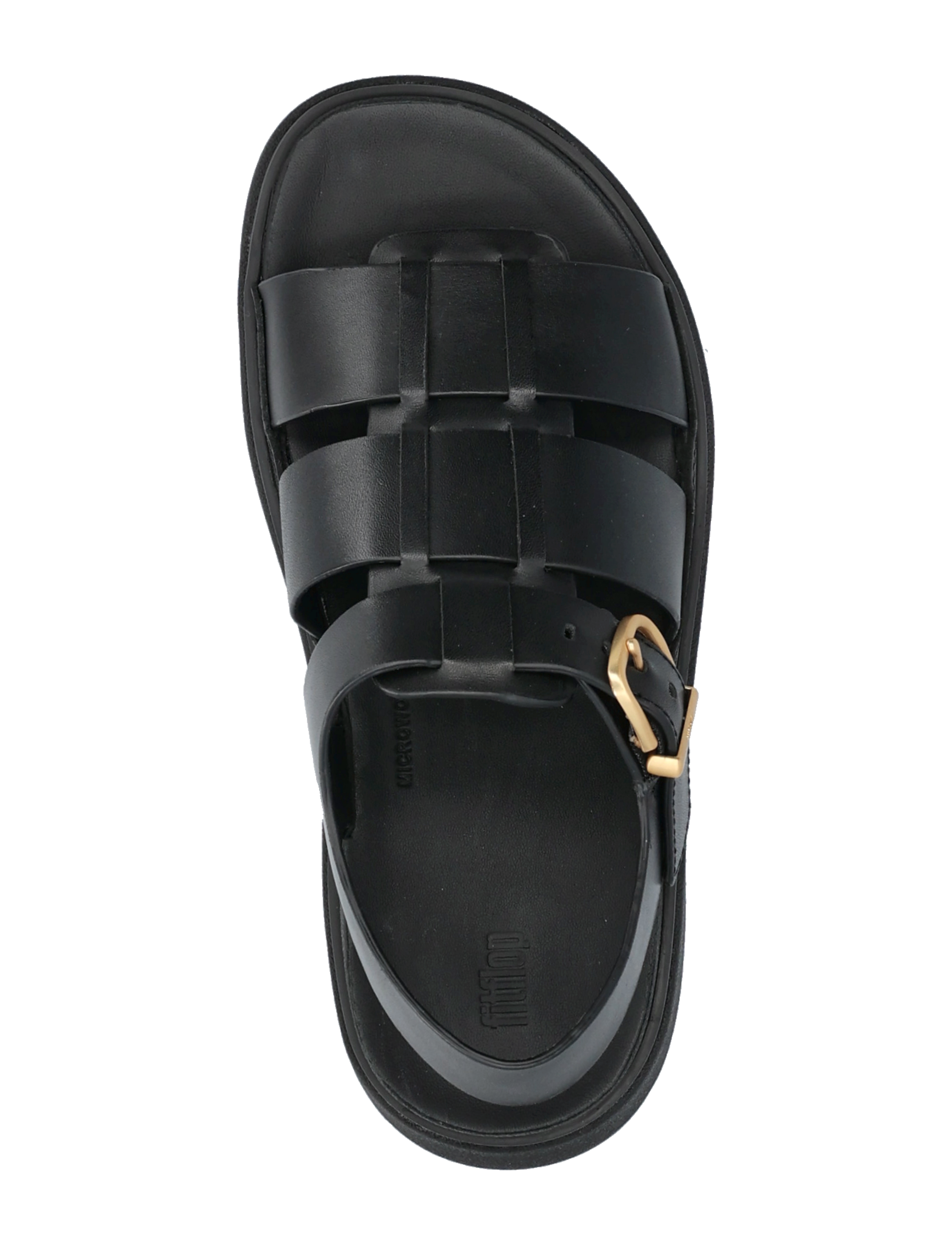 FitFlop - GEN-FF LEATHER FISHERMAN SANDALS - flade sandaler - all black - 4