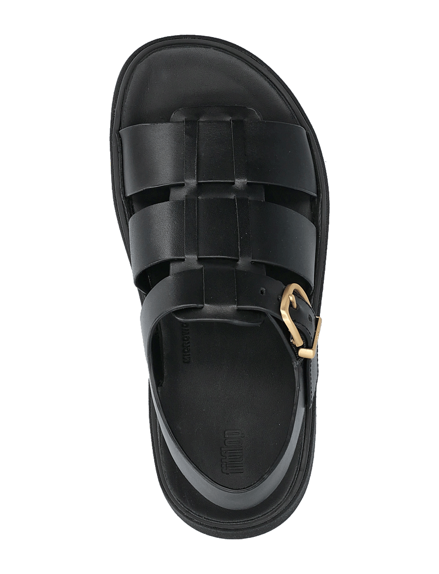 FitFlop - GEN-FF LEATHER FISHERMAN SANDALS - sandales plates - all black - 4