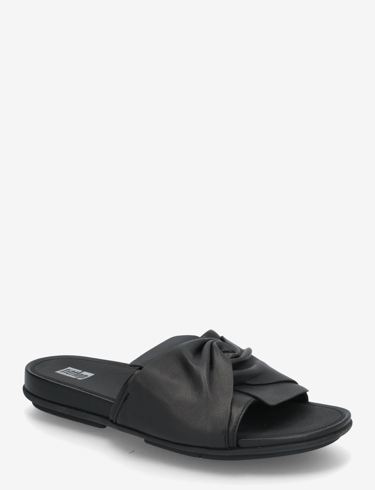FitFlop - GRACIE SOFT-TWIST LEATHER SLIDES - flache sandalen - all black - 0
