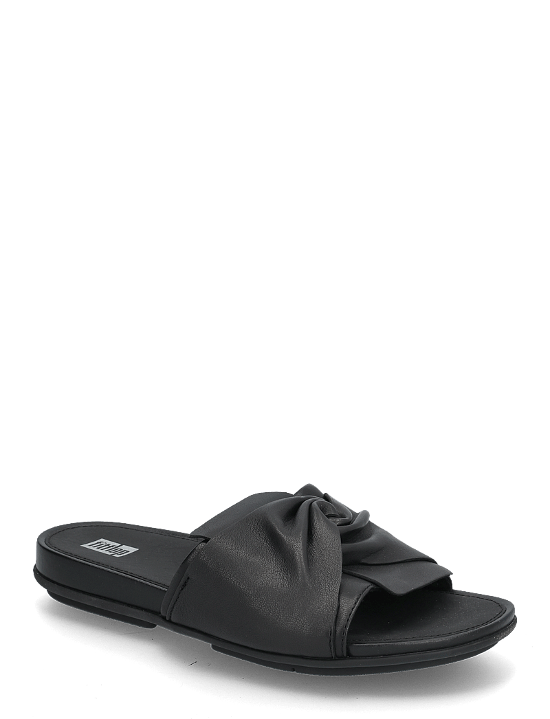 FitFlop - GRACIE SOFT-TWIST LEATHER SLIDES - all black - 1