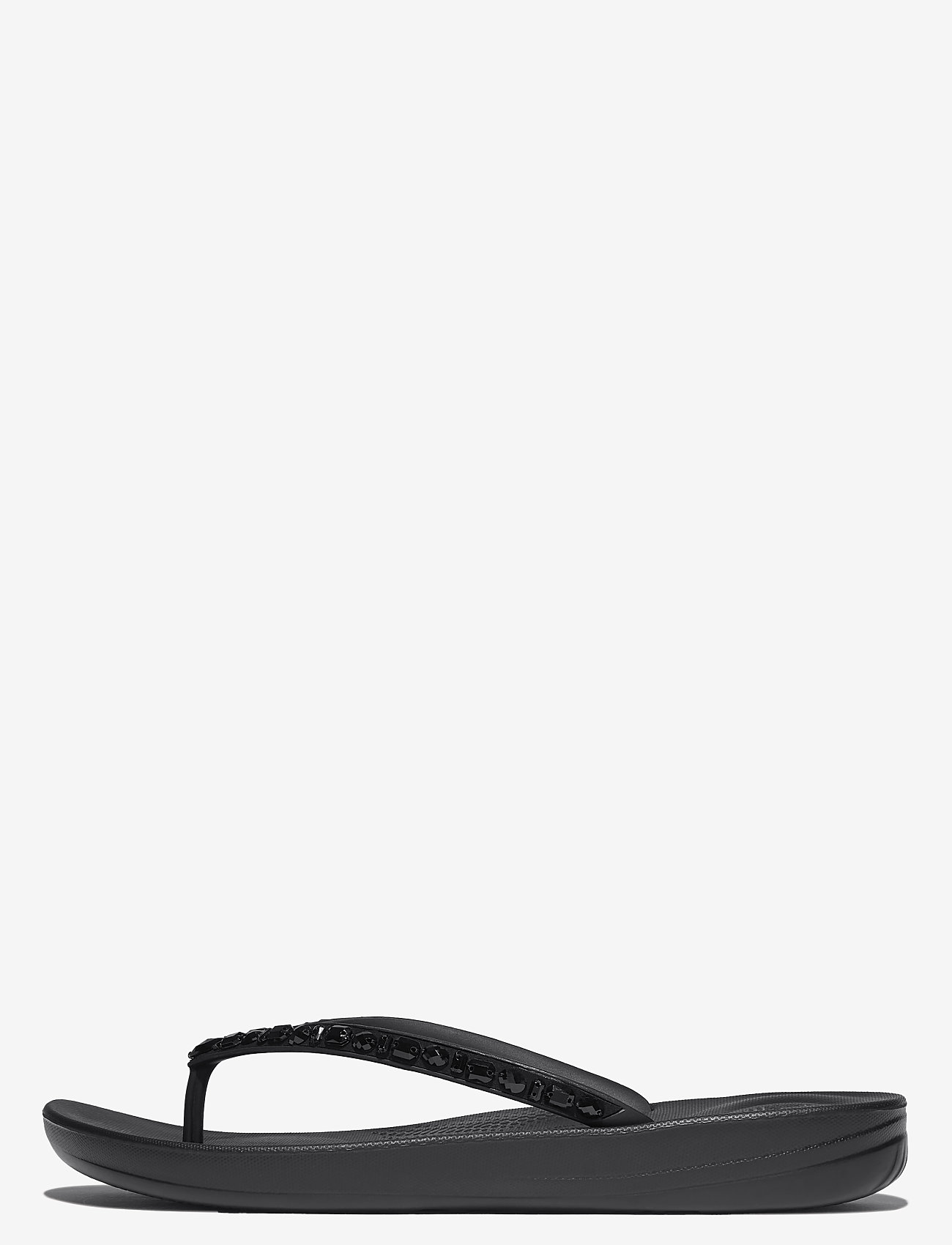 FitFlop - IQUSHION ERGONOMIC MULTI-CRYSTAL FLIP-FLOPS - plätud - all black - 1
