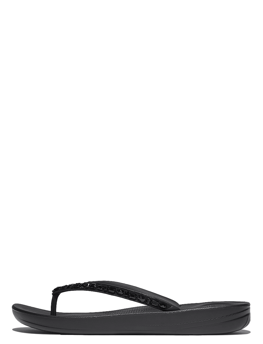 FitFlop - IQUSHION ERGONOMIC MULTI-CRYSTAL FLIP-FLOPS - klipklapper - all black - 1