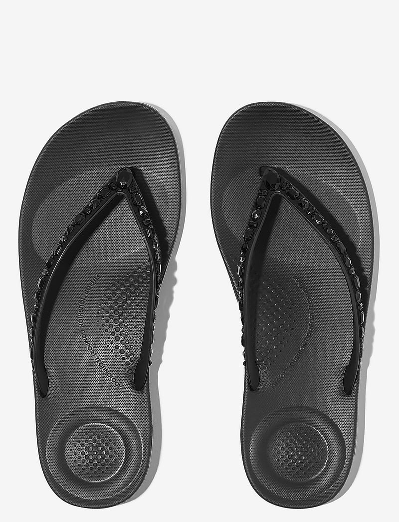FitFlop - IQUSHION ERGONOMIC MULTI-CRYSTAL FLIP-FLOPS - plätud - all black - 2