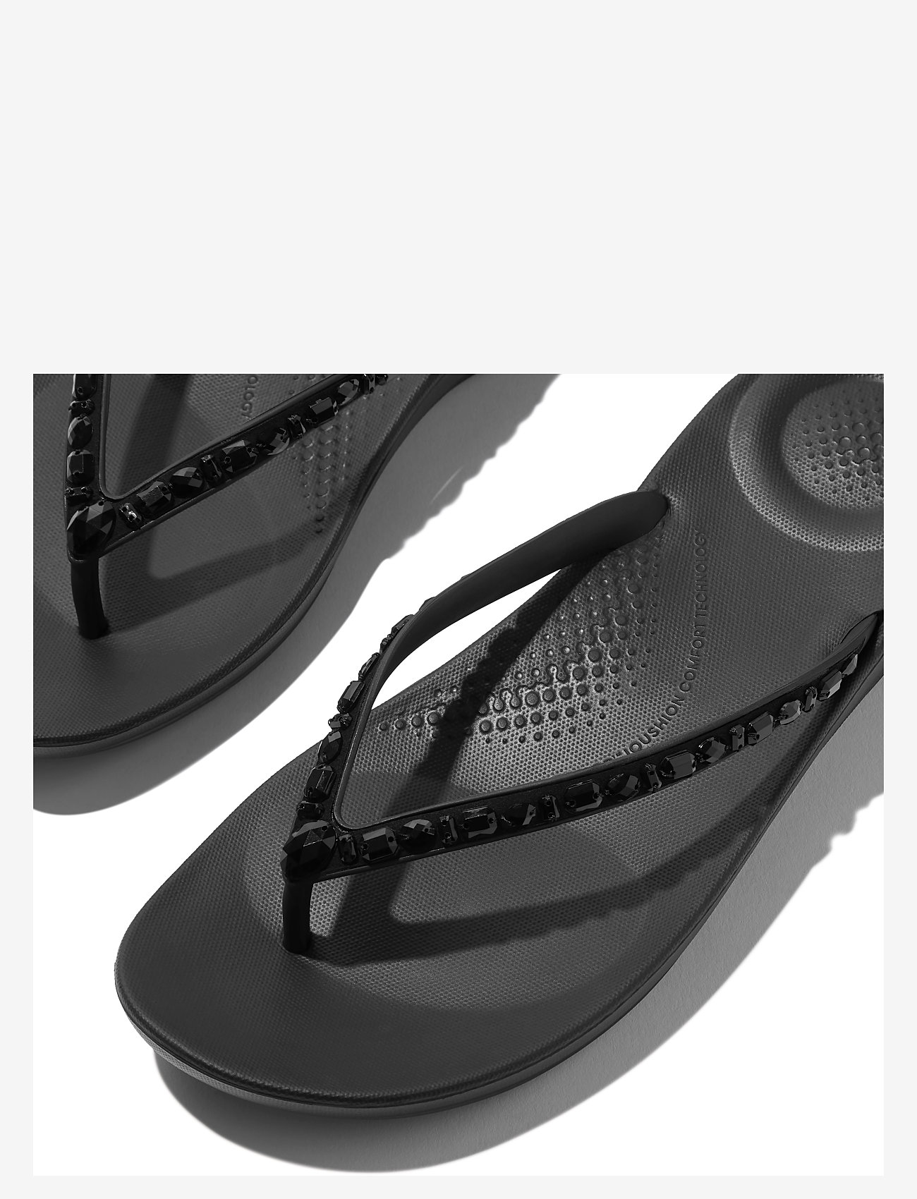 FitFlop - IQUSHION ERGONOMIC MULTI-CRYSTAL FLIP-FLOPS - plätud - all black - 3
